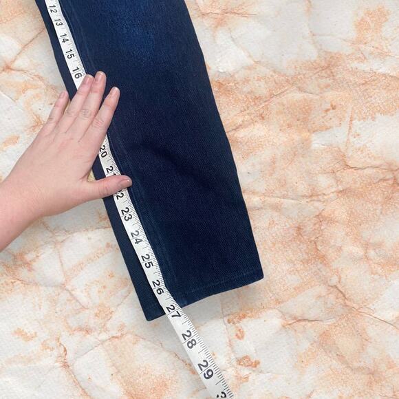 Spanx Dark Wash Skinny Jeans Jeggings High Stretch Size L - Picture 3 of 9